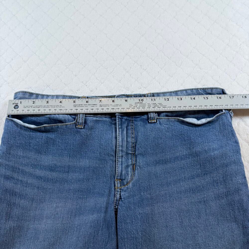 Anthropologie Pilcro Skater Low-Rise Wide-Leg Jeans snap cuffs raw hem size 30 - Picture 4 of 12